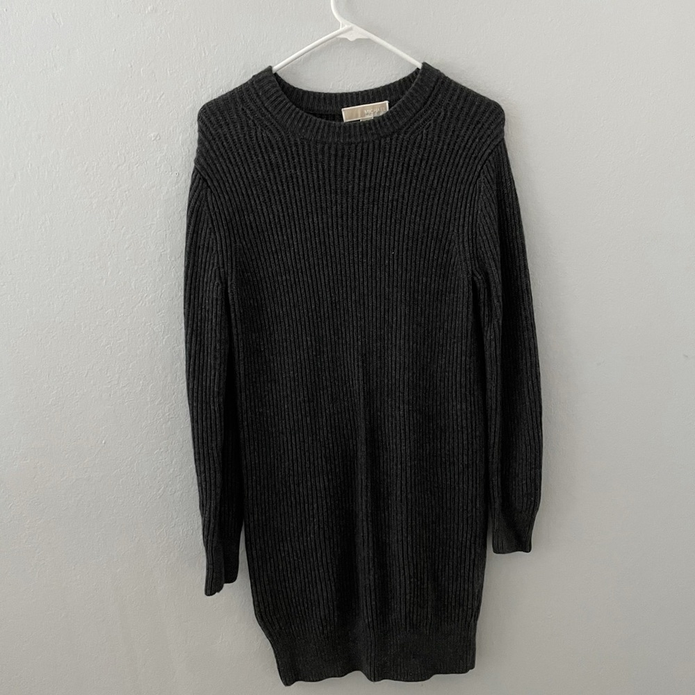 Gray Michael Kors Knit Sweater Dress